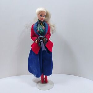 1991 English Barbie Dolls Of The World Doll & Stand